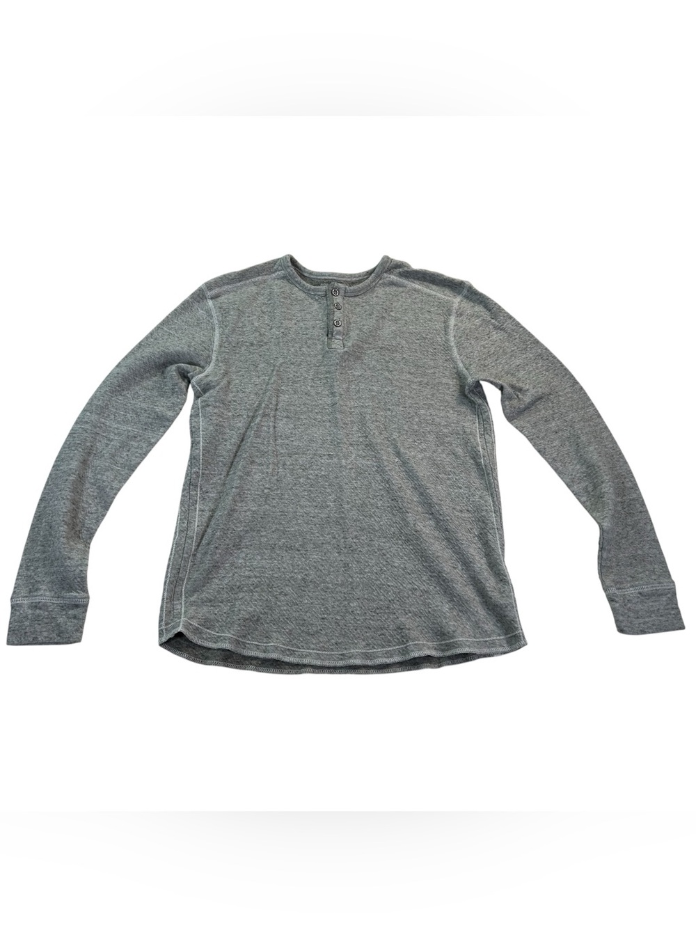 BKE Buckle Men’s M Henley Shirt Heather Gray Slub Marled Knit Long Sleeve